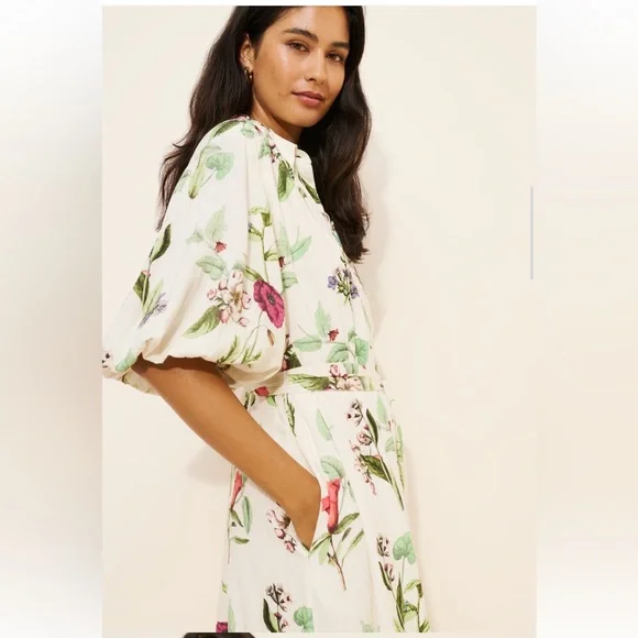 Maeve Anthropologie Floral Tie-Waist Maxi XS
